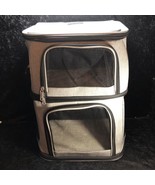 Dual Portable Soft-Sided Divided Pet Cat Carrier Dual Compartment Backpa... - $1,505.15 MXN