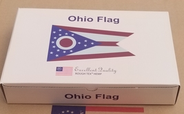 Ohio 3&#39;x5&#39; Flag Embroidered Flag 100% Organic Hemp In Gift Box - £38.36 GBP