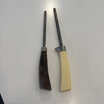 2 Vintage Sharpening Steel Knife Honing Rods – I Wilson Sheffield England - $18.99