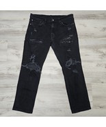 Levis 511 Jeans Mens Size 36 x30 Black Distressed Straight Leg Slim Fit ... - $43.18