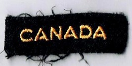 Canadian Armed Forces CANADA Gold On Black Arm Patch - $1.97