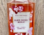 Bath and Body Works Black Cherry Merlot  Shower Gel  10 ounces  NEW/Sealed - £9.34 GBP