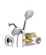 SR SUN RISE Shower System with Handheld Shower and Rain Shower Combo CHROME - £78.06 GBP