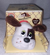 Pound Puppies Newborn Off White with Short Brown Ears Puppy 7&quot;L Plush New - $14.88