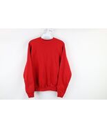 Vintage 70s Streetwear Womens Size Large Blank Crewneck Sweatshirt Red USA - $1,260.18 MXN