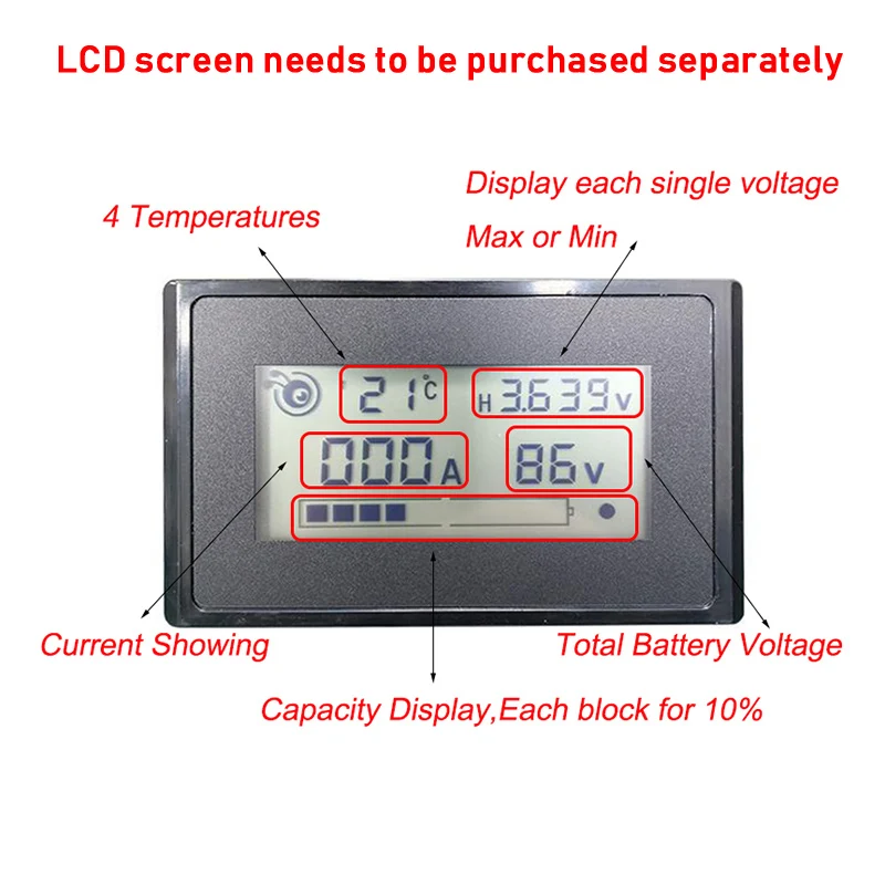 Ant BMS 8S TO 22S 150A 300A 400A 500A Smart Bluetooth Li-ion Lifepo4 Lithium Bat - £61.07 GBP