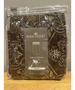 Royal Velvet Lombardy Russet Brown Gold Tailored Valance Rod-Pocket, 50&quot;... - $41.40 CAD