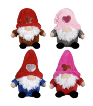 Gnome Stuffed Animal Mini Dog Toy Plush Valentines Love 4 Pack Set You Get All - £18.32 GBP