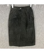 Pelle Cuir Leather Skirt Women&#39;s Size 8 Black 100% Leather Nylon Lined - €15,41 EUR