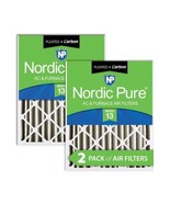 Nordic Pure 20x25x4 MERV 13 Pleated Plus Carbon AC Furnace Air Filters 2... - $123.59 CAD