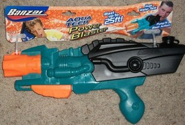 Banzai Aqua Tech Power Blaster Water Squirt Gun Pool Games Toy Pump N Bl... - £15.97 GBP