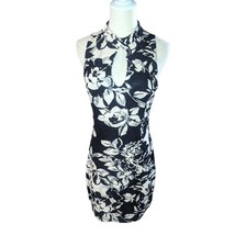 Windsor High Neck Sleeveless Mini Floral Bodycon Dress Large - £19.88 GBP
