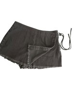 Happily Grey Wrap Shorts Size 9/29 Black Distressed Grunge Goth Frayed Hem - $22.28