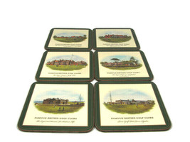 Set of 6 Pimpernel Famous British Golf Clubs Cork Backed Coasters  - £18.68 GBP
