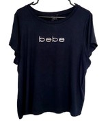 BEBE Women Shirt, Black Short Sleeve, bebe Logo Top,  Large, Xlarge or 3X, - £15.14 GBP