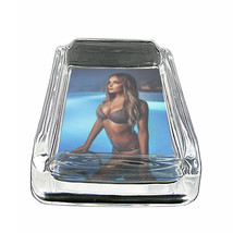Moroccan Pin Up Girls D16 Glass Square Ashtray 4&quot; x 3&quot; Smoking Cigarette Bar - £38.94 GBP