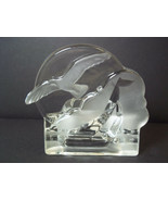 Partylite clear &amp; frosted glass votive holder SEAGULL Clouds yacht - $8.03