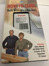 Drywall How To Clinic VHS Quick Reference Video Guide-TV Hosts Dean Johnson RARE - £110.55 GBP