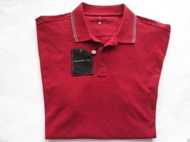 John Varvatos ‘Star’ USA Tipped Pique Short Sleeve Men’s Polo T-Shirt Poppy XL  - £27.98 GBP