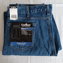Mens Carhartt Denim Jeans Relaxed Fit Straight Leg 38x32 38 Waist, 32 Long NWT - £27.65 GBP