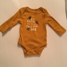 Size 6 mo Carters fall autumn outfit romper baby 1 piece orange - $13.59