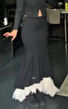 ZARA BNWT 2025. BLACK COMBINED WOOL GODET SKIRT LIMITED EDITION. 9214/60... - $246.27