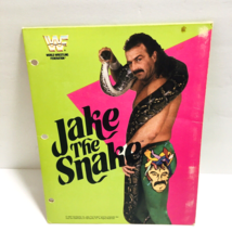 Vintage WWF Folder Jake the Snake Titan Sports Vibrant Rare - $66.21 CAD