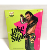 Vintage WWF Folder Jake the Snake Titan Sports Vibrant Rare - €40,62 EUR