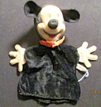 Walt Disney: Mickey Mouse) (Orig,Vintage 1930,S Hand Puppet) Very Rare - $494.99