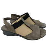 Mephisto Women&#39;s Leather Petrea Sandal Grey W/Black Elastic Band Sz EU40 - $32.57 CAD