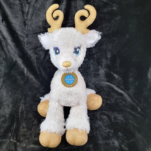Build a Bear Glisten Reindeer 16&quot; Plush Christmas Lighted Antlers Gold Accents - £8.34 GBP