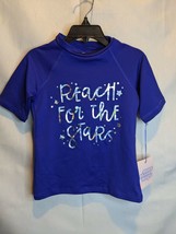 NWT Youth Girls XS (4/5) Purple Swim Shirt More than Magic &quot;Reach for the Stars&quot; - £7.82 GBP