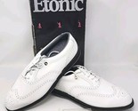 Etonic Men&#39;s  Waterproof White Lace-Up Leather Golf Shoes 11.5M New U144 - £46.98 GBP