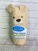 Bon Bebe Fuzzy Friend Cuddle Blanket Dog Puppy Beige Tan Animal Z427B - £36.12 GBP