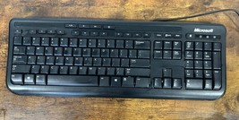 Microsoft Wired 600 QWERTY Keyboard Model 1366 Black TESTED ✨ - $23.36