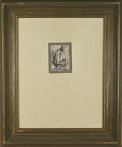 &quot;Stout Man in a Large Cloak&quot; Rembrandt Restrike Etching Framed 23&quot;x19 1/2&quot; - £616.56 GBP