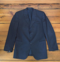 Bernini Dechamps High Twist Super 100 Wool Navy Suit Jacket Blazer 54R 47&quot; - £47.17 GBP