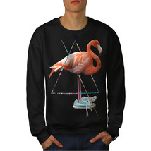 Wellcoda Flamingo Bird Shoe Mens Sweatshirt, Sneaker Casual Pullover Jumper - £23.90 GBP+