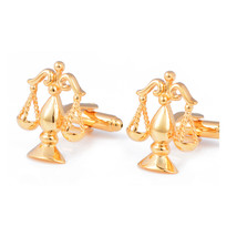 Scales of Gold Justice Cufflinks, Cufflinks for Him, Golden Libra Cuff links - £125.29 GBP