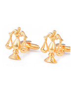 Scales of Gold Justice Cufflinks, Cufflinks for Him, Golden Libra Cuff l... - $219.27 CAD