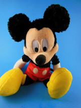 Vintage Mickey Mouse Plush Twill Tag 7&quot; Sitting by Disney - $13.85