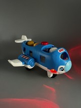 2016 Fisher-Price Little People Jet Plane Blue Talking Musical Sound &amp; 3 People - £15.54 GBP