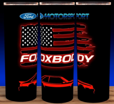 Ford Motorsports Foxbody Mustang Red Cup Mug Tumbler 20oz with lid and s... - $19.75