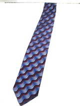 Nordstrom Tie Silk Light Blue/Red Stripes Made in U.S.A 58 x 4&quot; Silk Italy  - £10.35 GBP