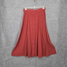 VTG California Krush Skirt Womens 30Wx35L Rusty Red Maxi Elastic Waist, ... - $14.95