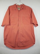 Vintage Adirondack by Savile Row Orange Button Down Shirt Size L - £11.72 GBP