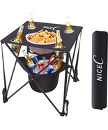 Nice C Table With Cooler, Beach Table, Folding Camping Canvas, Ultraligh... - £48.49 GBP