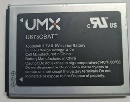Battery U673CBATT For Unimax UMX U673C U673 Bateria 4.2v 1650mAh Origina... - $6.84 CAD