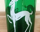 MCM Hazel Atlas Green Gazelle Highball Tom Collins Glass 6.5&quot; Art Deco V... - £11.18 GBP