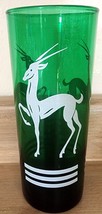 MCM Hazel Atlas Green Gazelle Highball Tom Collins Glass 6.5&quot; Art Deco V... - £11.20 GBP